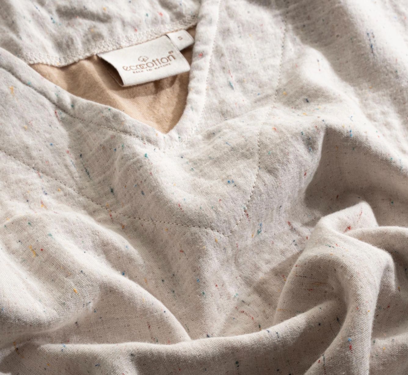 Ecocotton Alinda Damesset Biologisch Katoenen Mousseline Beige