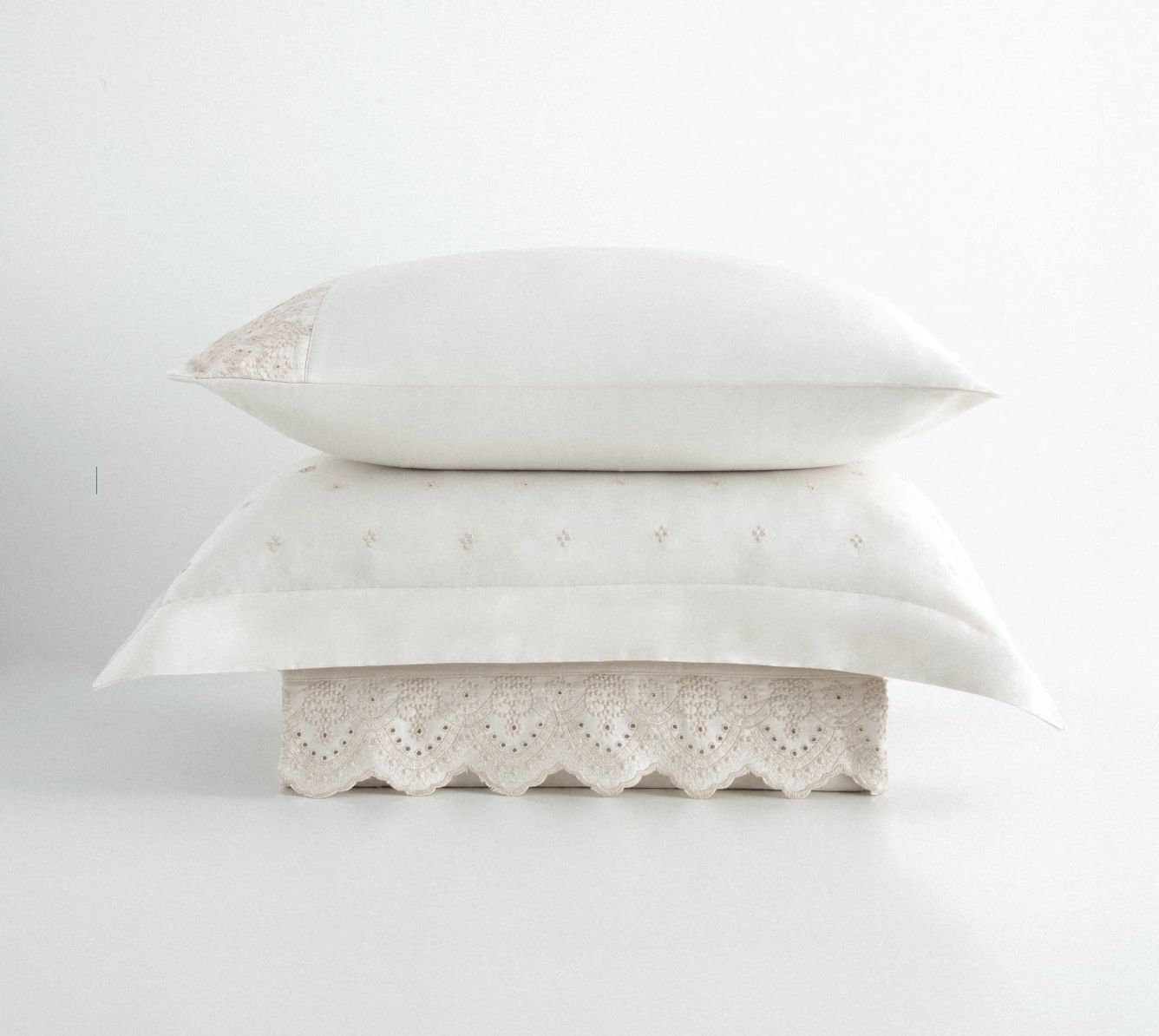 Ecocotton Ahter Kingsize Beddengoed Set Biologisch Katoen Satijn Beige