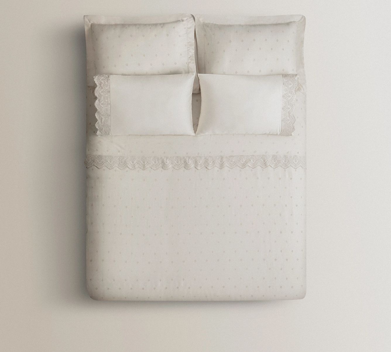 Ecocotton Ahter Kingsize Beddengoed Set Biologisch Katoen Satijn Beige