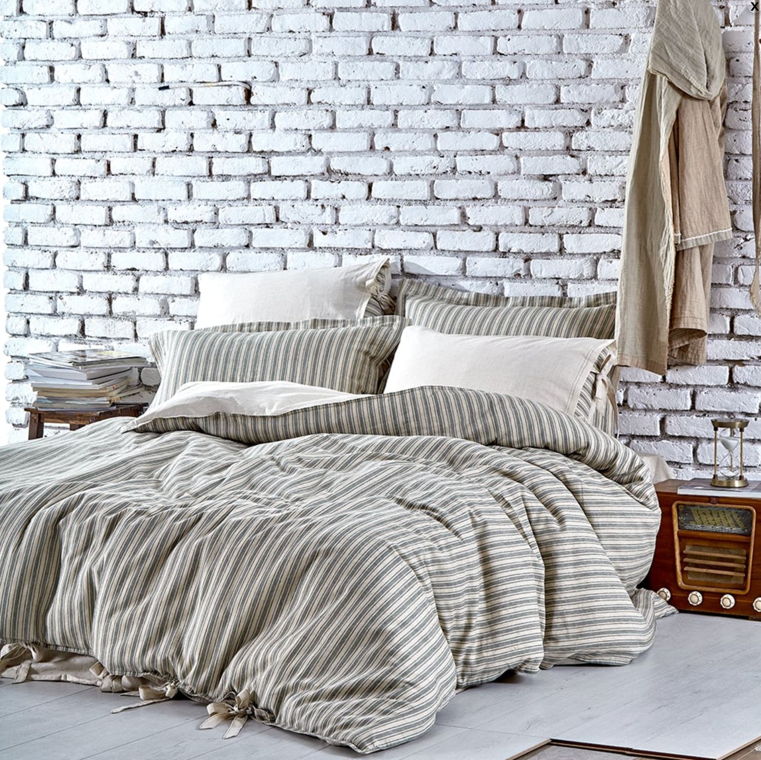 Ecocotton Ala Kingsize Beddengoed Set Biologisch Katoen Linnen Groen