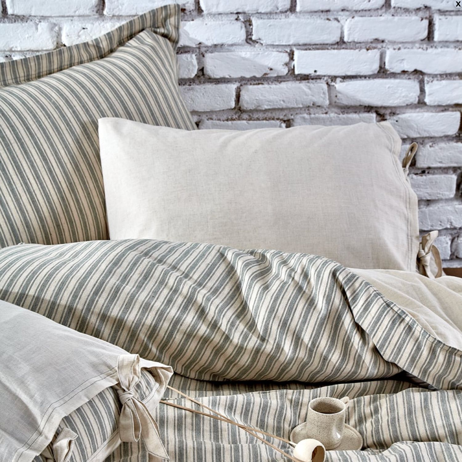 Ecocotton Ala Kingsize Beddengoed Set Biologisch Katoen Linnen Groen