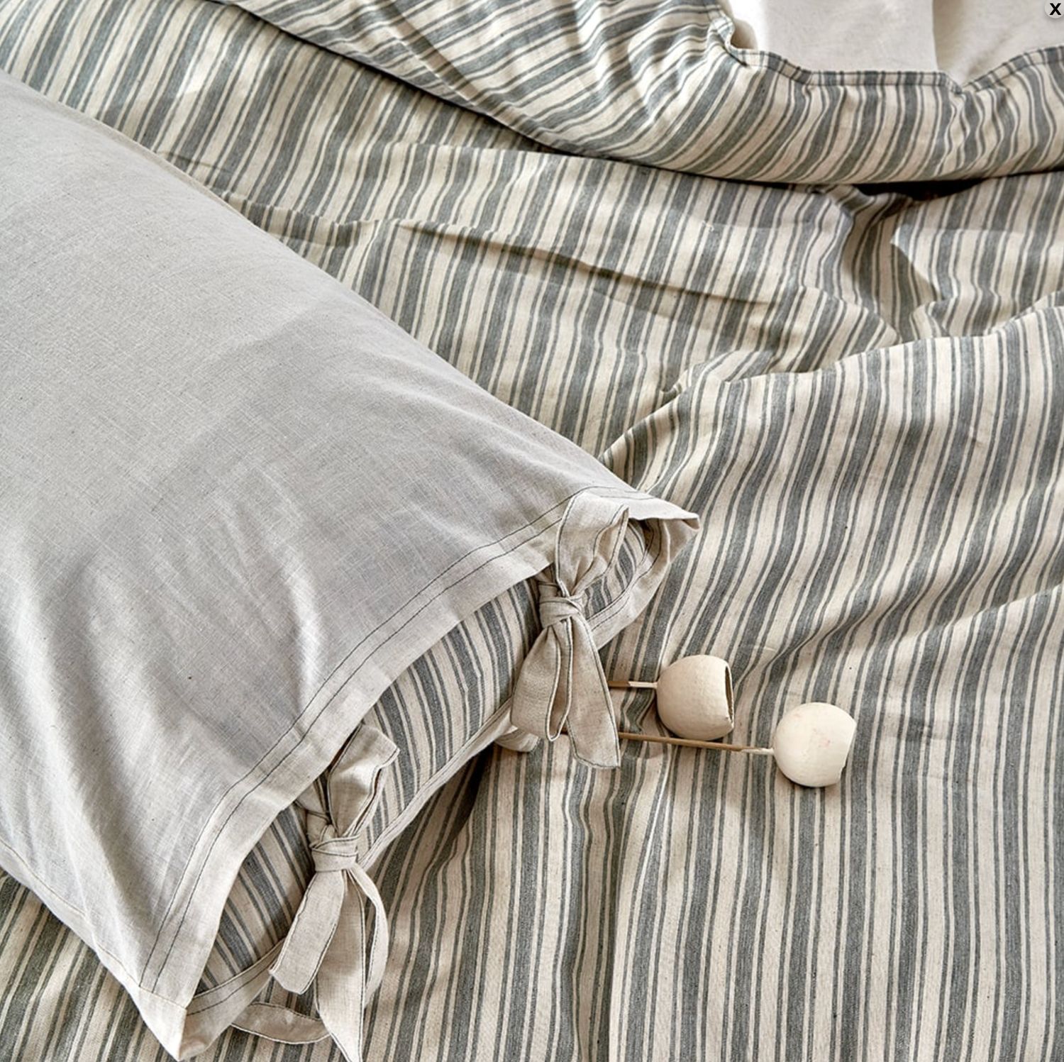 Ecocotton Ala Kingsize Beddengoed Set Biologisch Katoen Linnen Groen