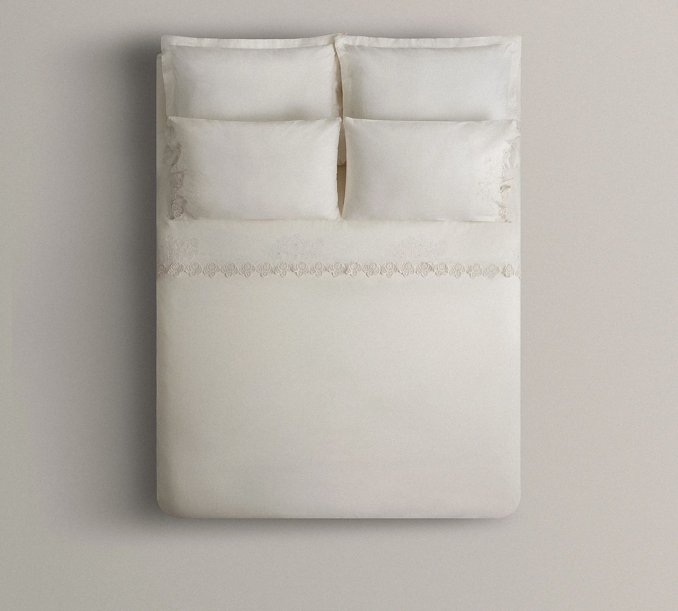 Ecocotton Amanda King Size Beddengoedset Biologisch Katoen Linnen Crème