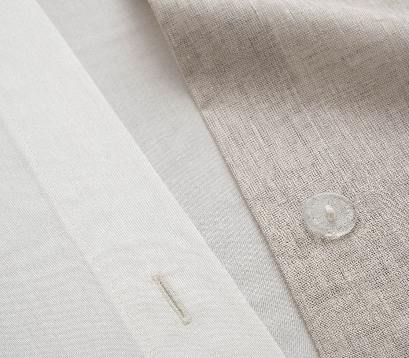 Ecocotton Ayliz King Size Beddengoedset Biologisch Katoen Satijn Crème