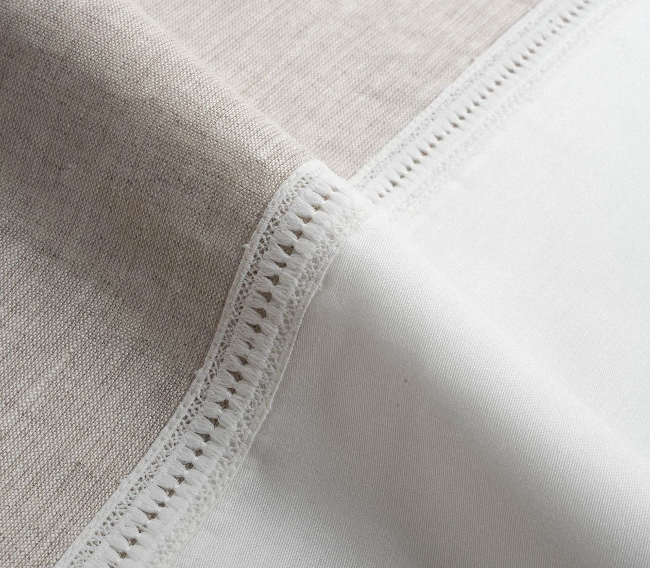 Ecocotton Ayliz King Size Beddengoedset Biologisch Katoen Satijn Crème