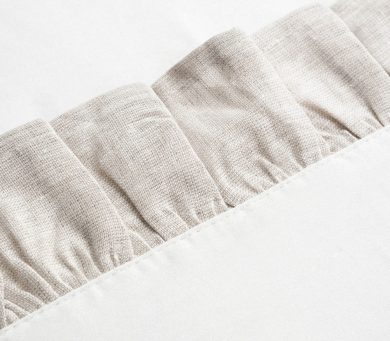 Ecocotton Ayliz King Size Beddengoedset Biologisch Katoen Satijn Crème