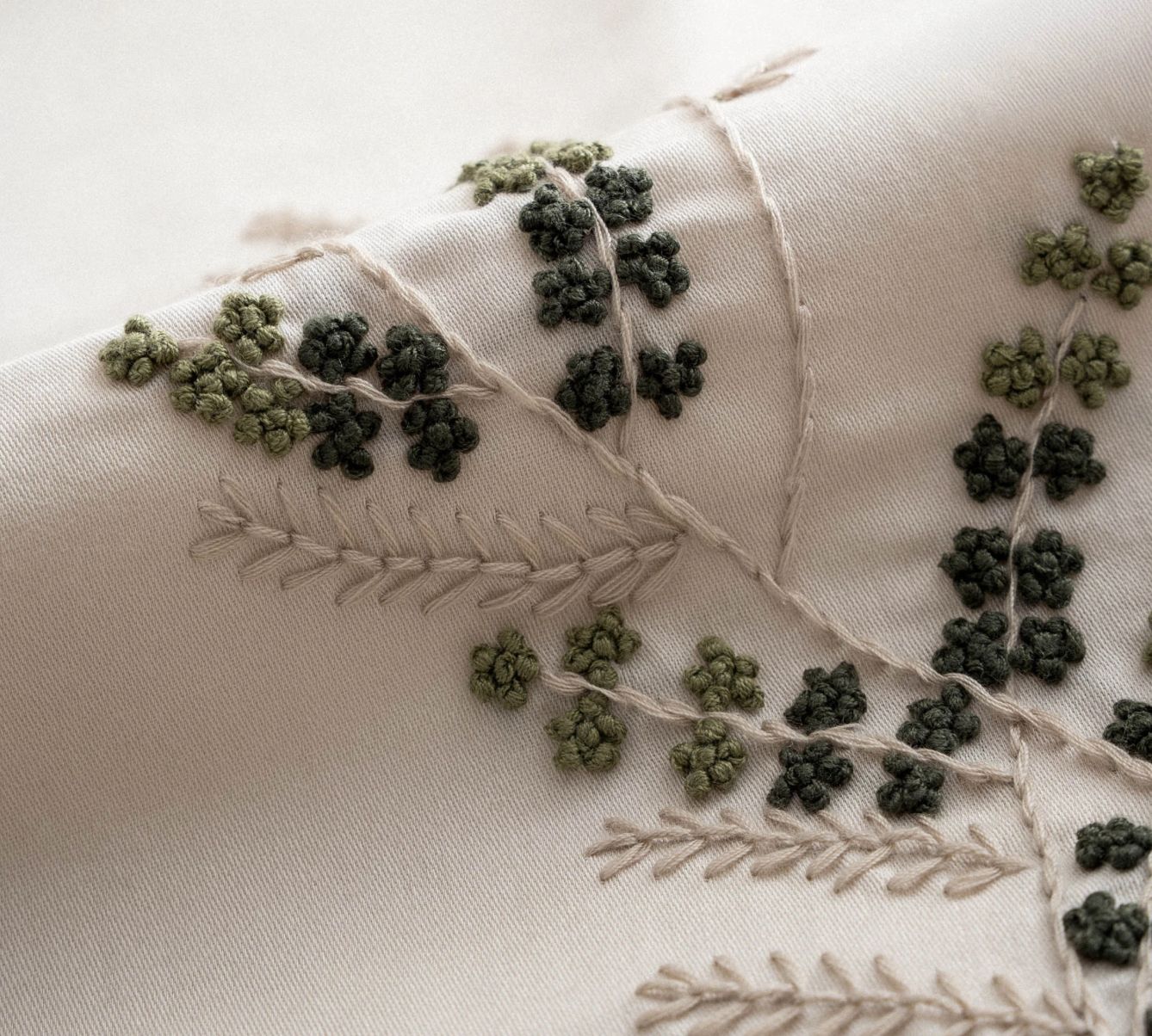 Ecocotton Derin King Size Beddengoed Set Biologisch Katoen Satijn Groen