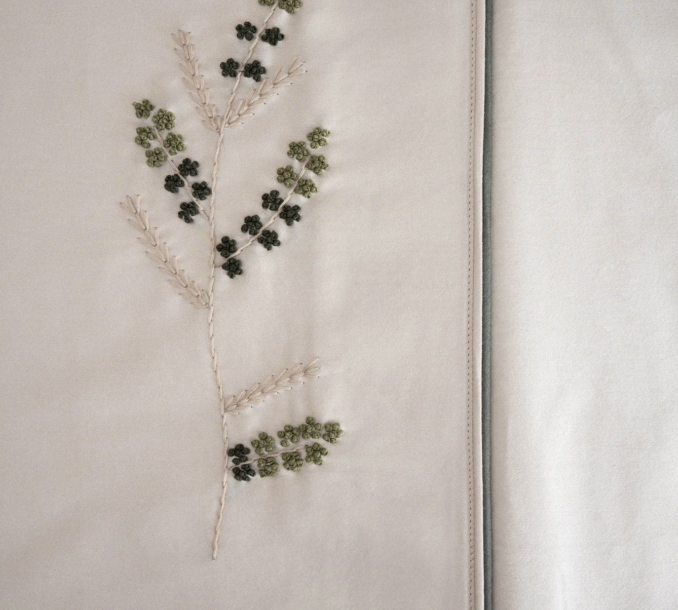 Ecocotton Derin King Size Beddengoed Set Biologisch Katoen Satijn Groen