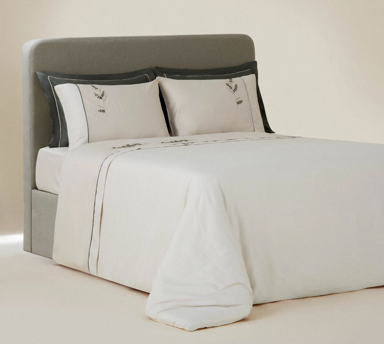 Ecocotton Derin King Size Beddengoed Set Biologisch Katoen Satijn Groen