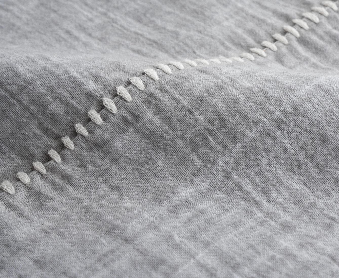 Ecocotton Doga King Size Beddengoedset Biologisch Katoen Mousseline Grijs Ecocotton Doga King Size Beddengoedset Biologisch Katoen Mousseline Grijs