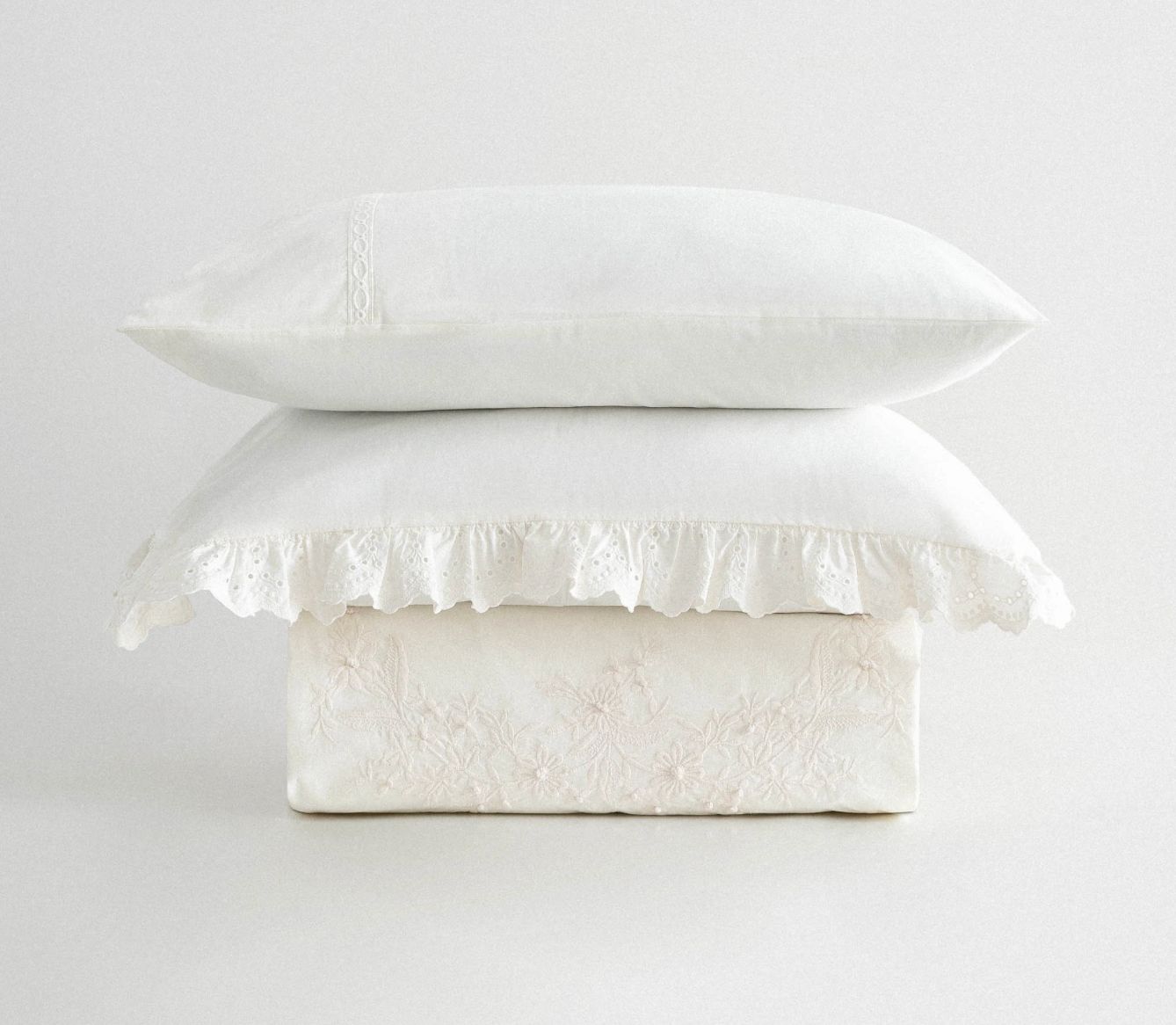Ecocotton Elsa King Size Beddengoedset Biologisch Katoen Crème