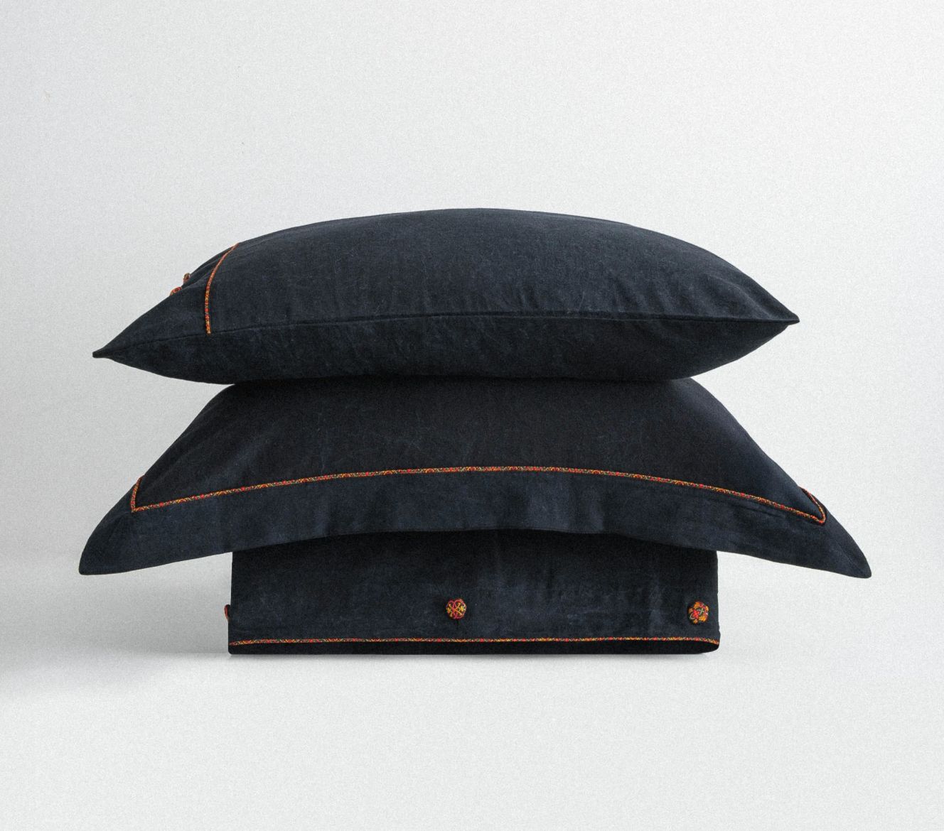 Ecocotton Havin King Size Beddengoed Set Biologisch Katoen Satijn Antraciet