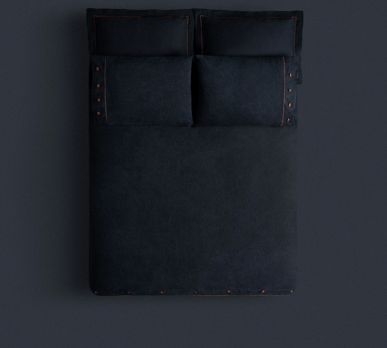 Ecocotton Havin King Size Beddengoed Set Biologisch Katoen Satijn Antraciet