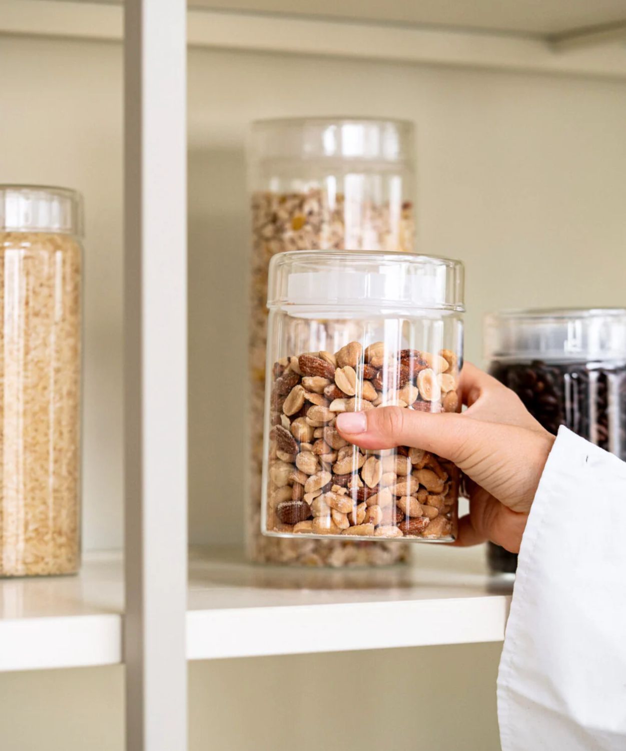 Glazen Voorraadpotten set van 2 rond 500 ml