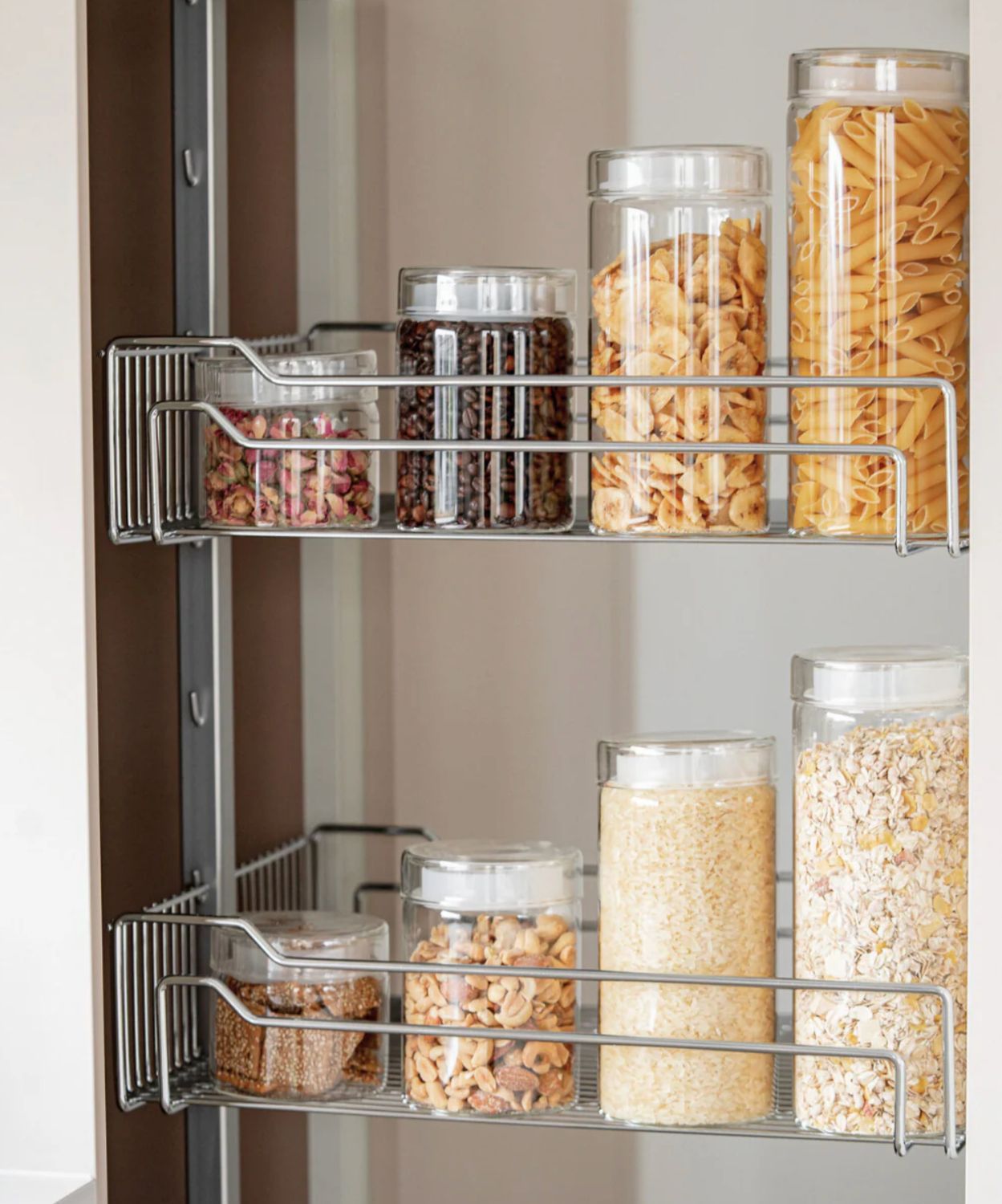 Glazen Voorraadpotten set van 2 rond 500 ml