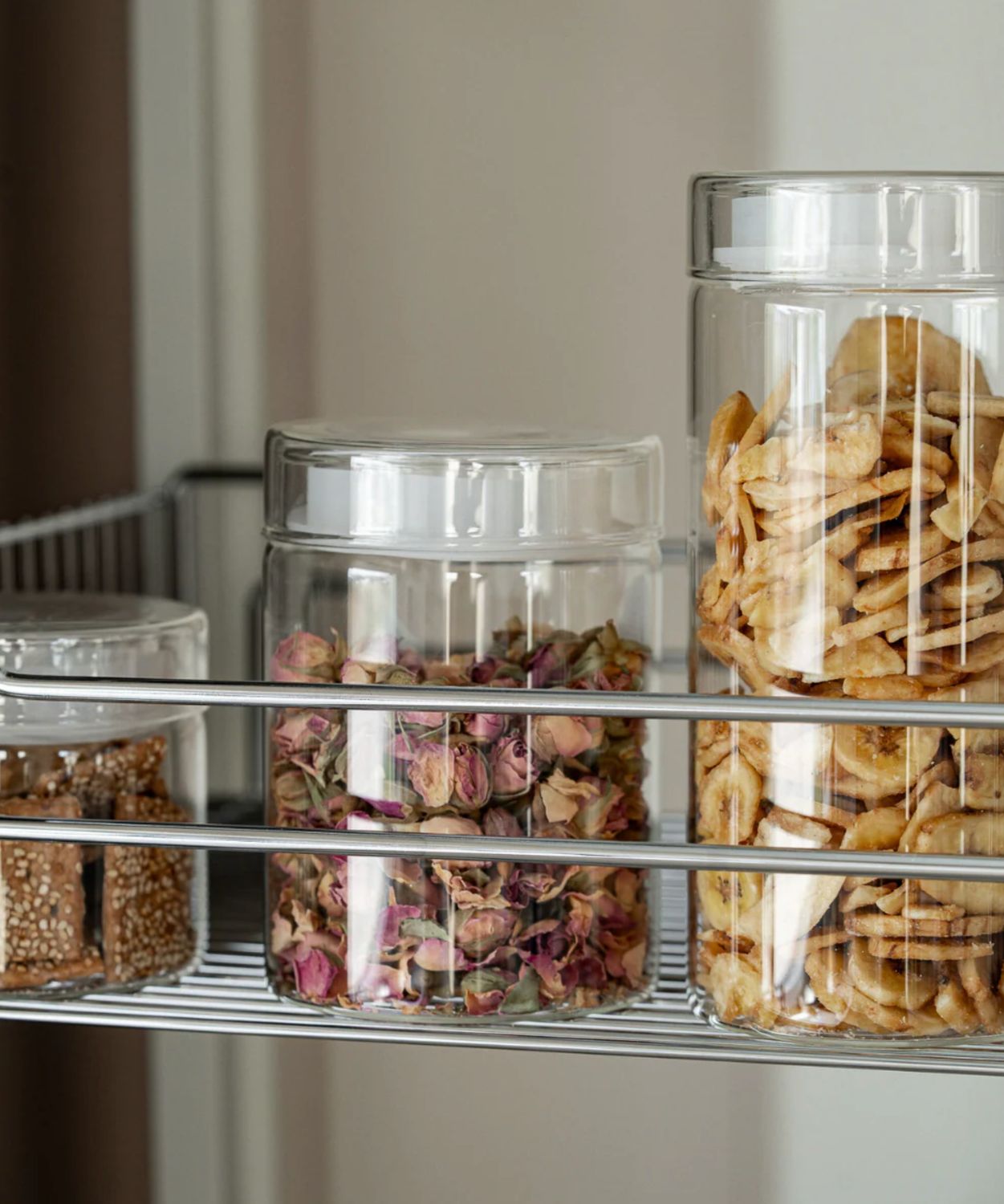 Glazen Voorraadpotten set van 2 rond 1500 ml