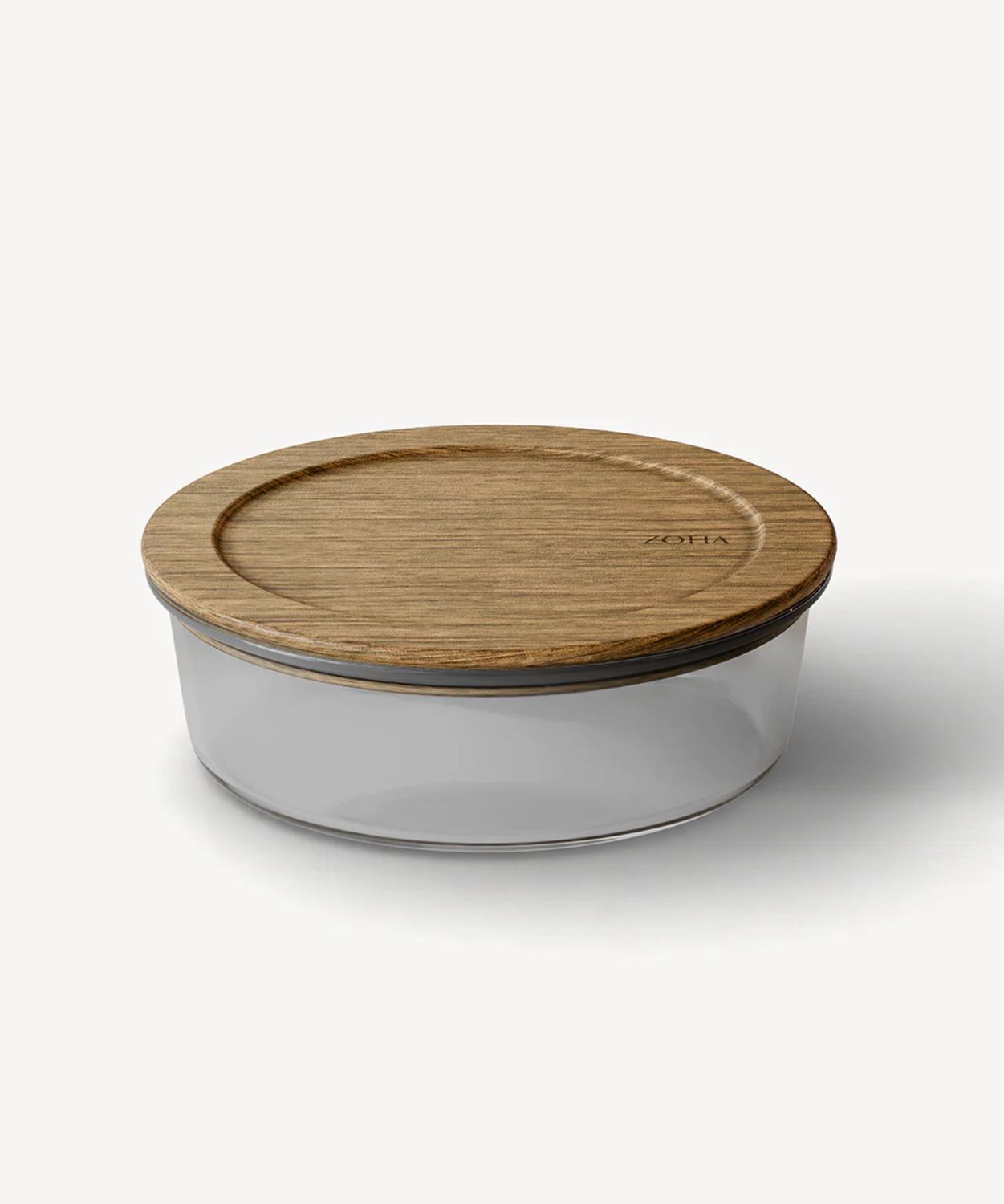 Storage container with acacia lid Round 1300 ml Storage container with acacia lid Round 1300 ml