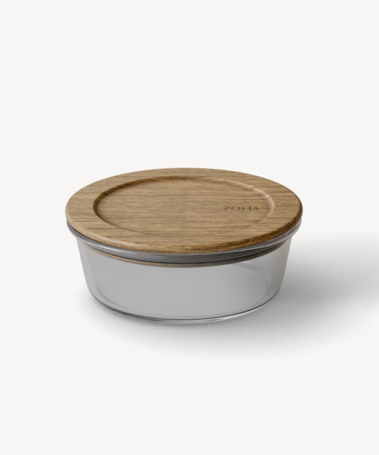 Storage container with acacia lid Round 950 ml Storage container with acacia lid Round 950 ml