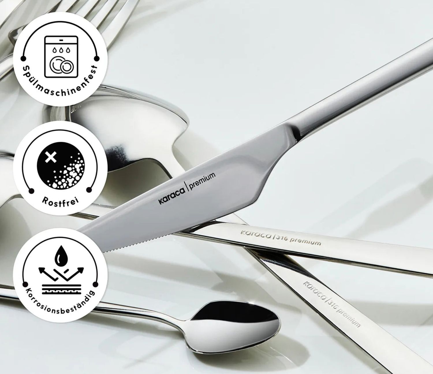 Karaca Stark 84 Piece 12 Person 316+ Premium Cutlery Set