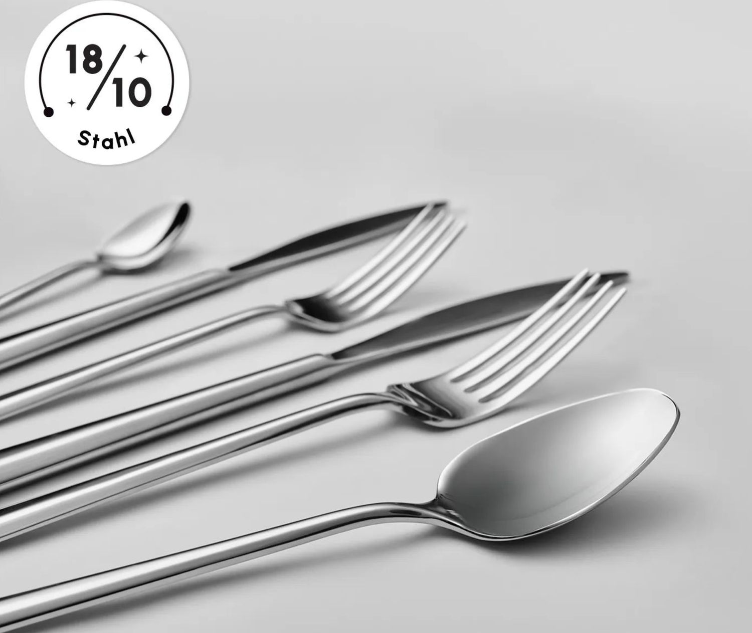 Karaca New Flow 84 Parça 12 Kişilik Çatal Kaşık Bıçak Takımı Elegance Kutulu