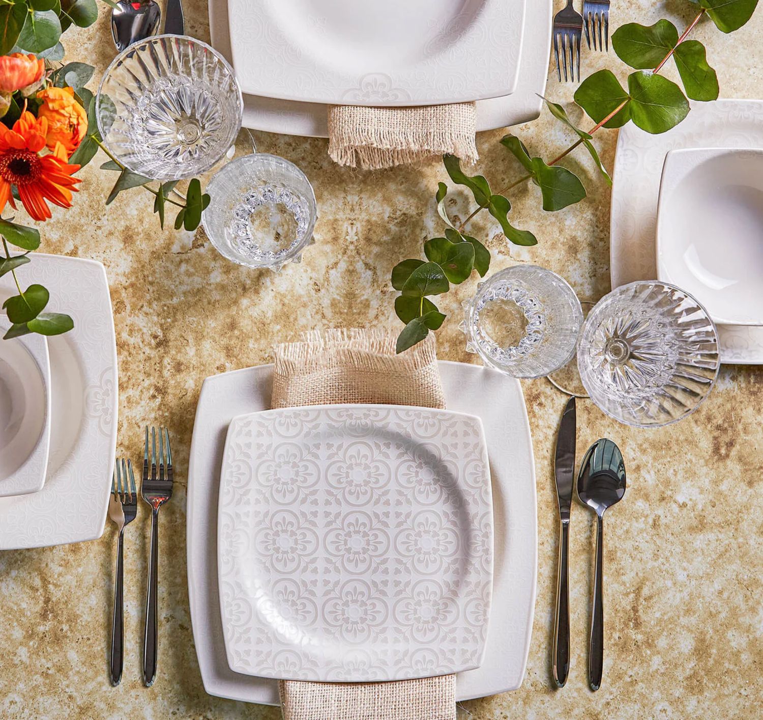 Karaca Royal Lace 24-delig porseleinen serviesset voor 6 personen