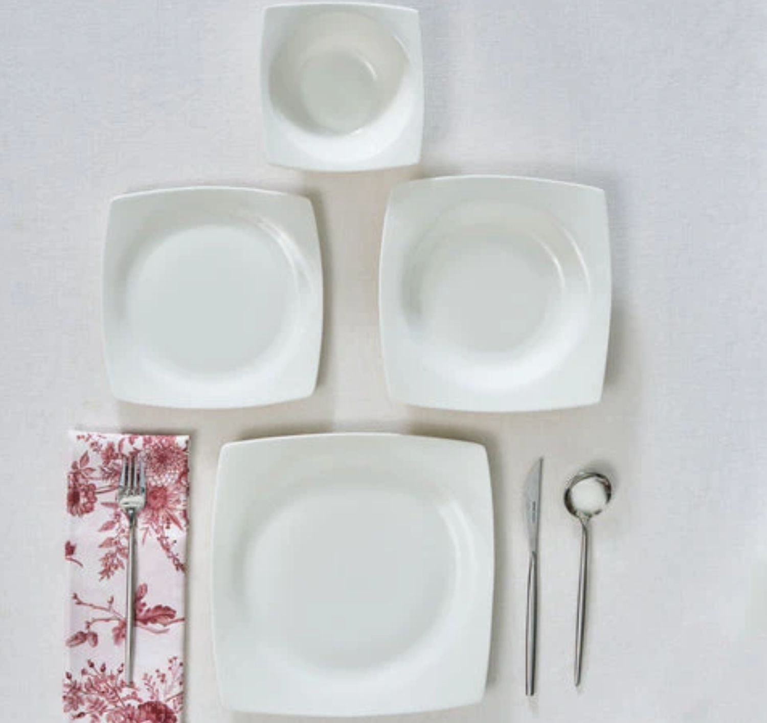 Karaca Square Mensa 24-delige serviesset voor 6 personen, wit