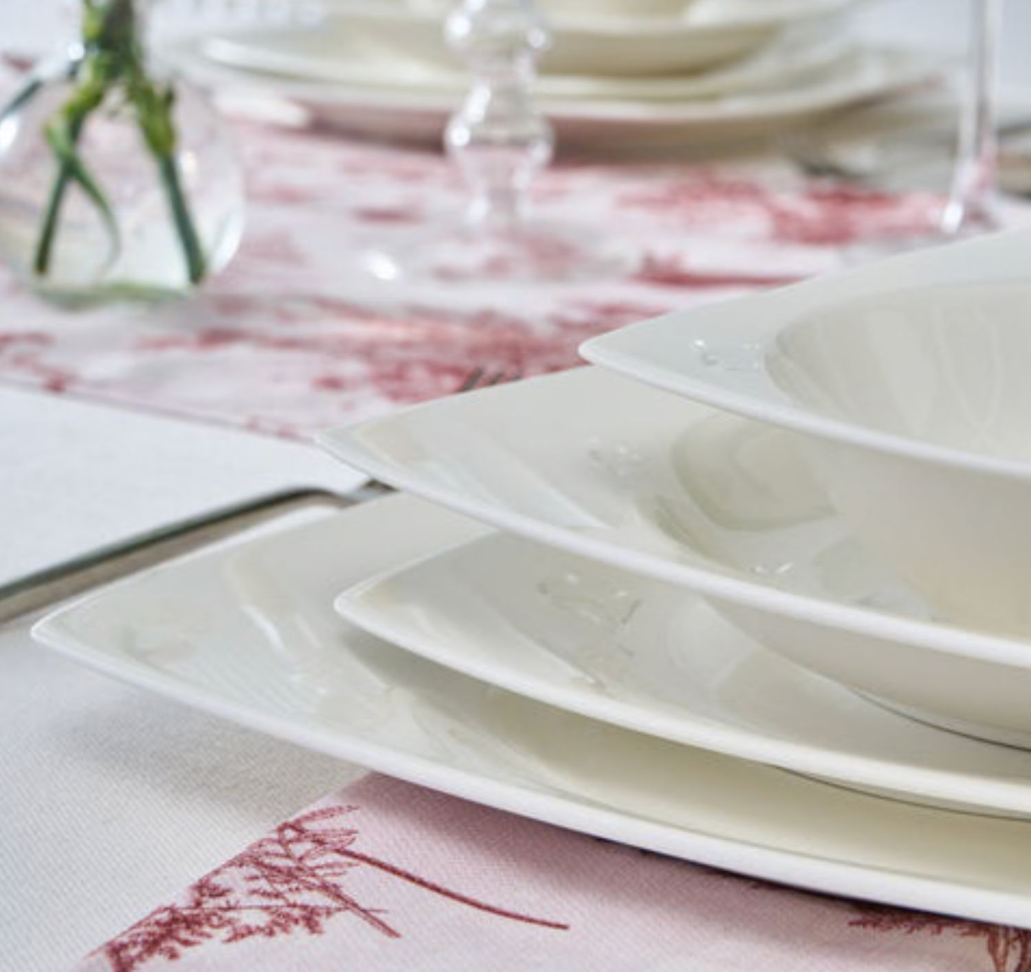 Karaca Square Mensa 24-delige serviesset voor 6 personen, wit