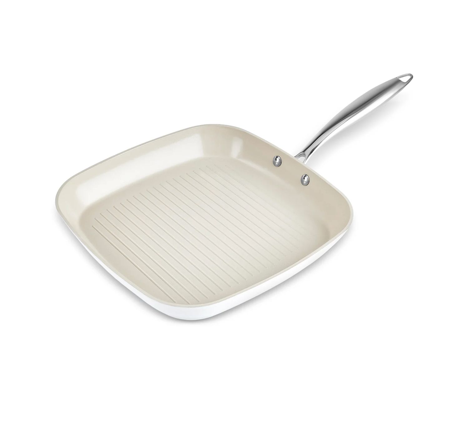 Karaca Swiss Kristal Almond Cream Saplı Izgara Tava 28 cm