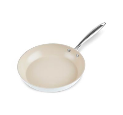 Karaca Swiss Crystal Almond Cream Stainless Steel Handle Pan 30 cm
