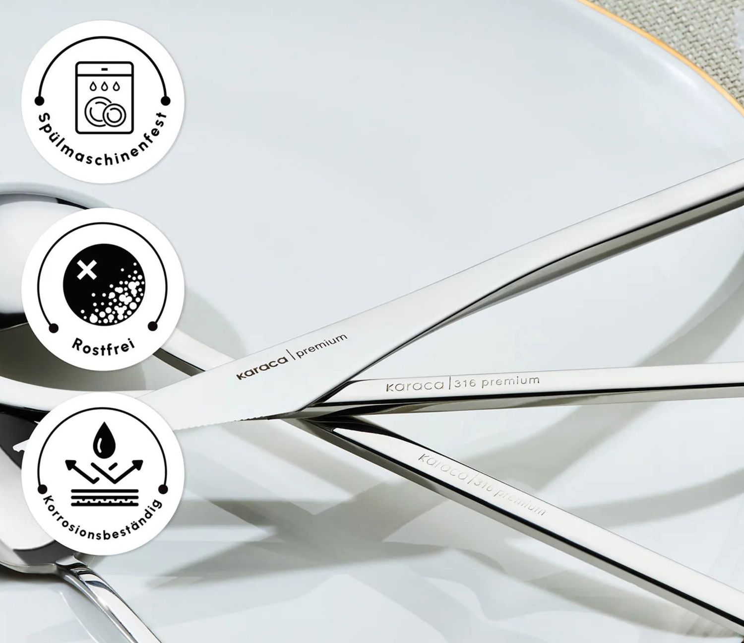 Karaca Look 316+ Staal 84 Delige 12 Persoons Premium Bestekset Karaca Look 316+ Staal 84 Delige 12 Persoons Premium Bestekset