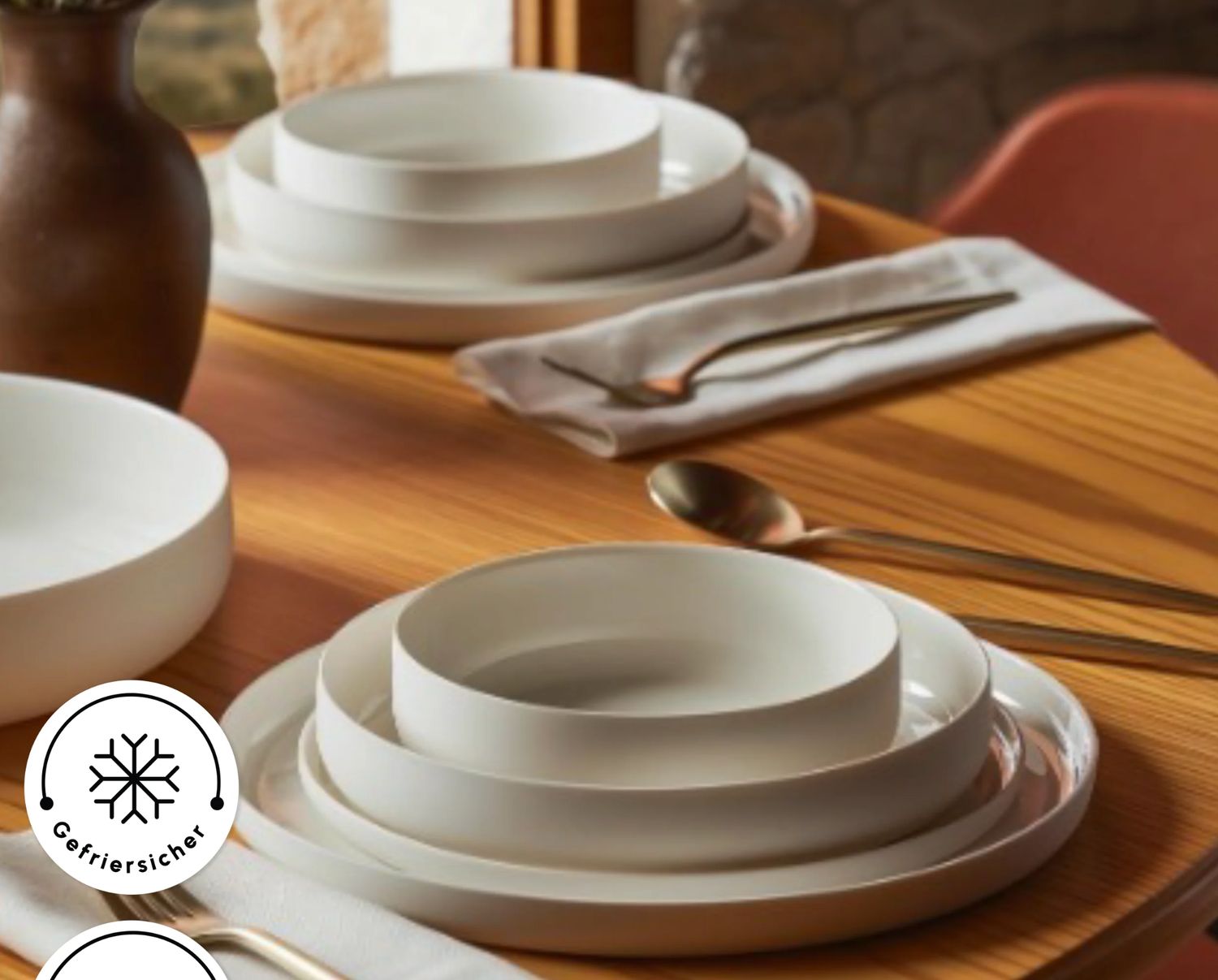 Karaca Earth Collection Matte Glaze 55-delige 12-persoons serviesset