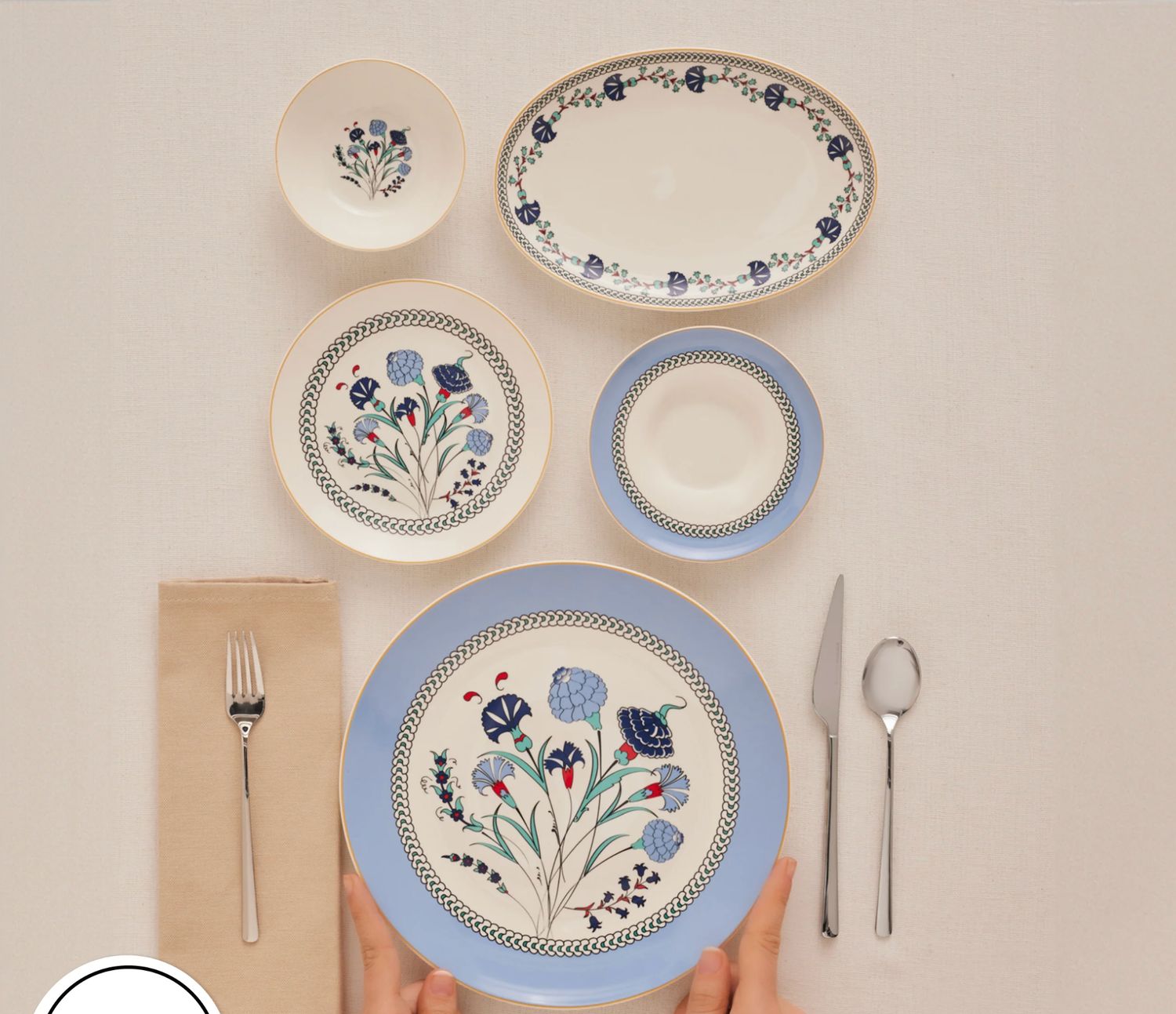 Karaca Blue Clove 26-delige ontbijtset voor 6 personen Karaca Blue Clove 26-delige ontbijtset voor 6 personen