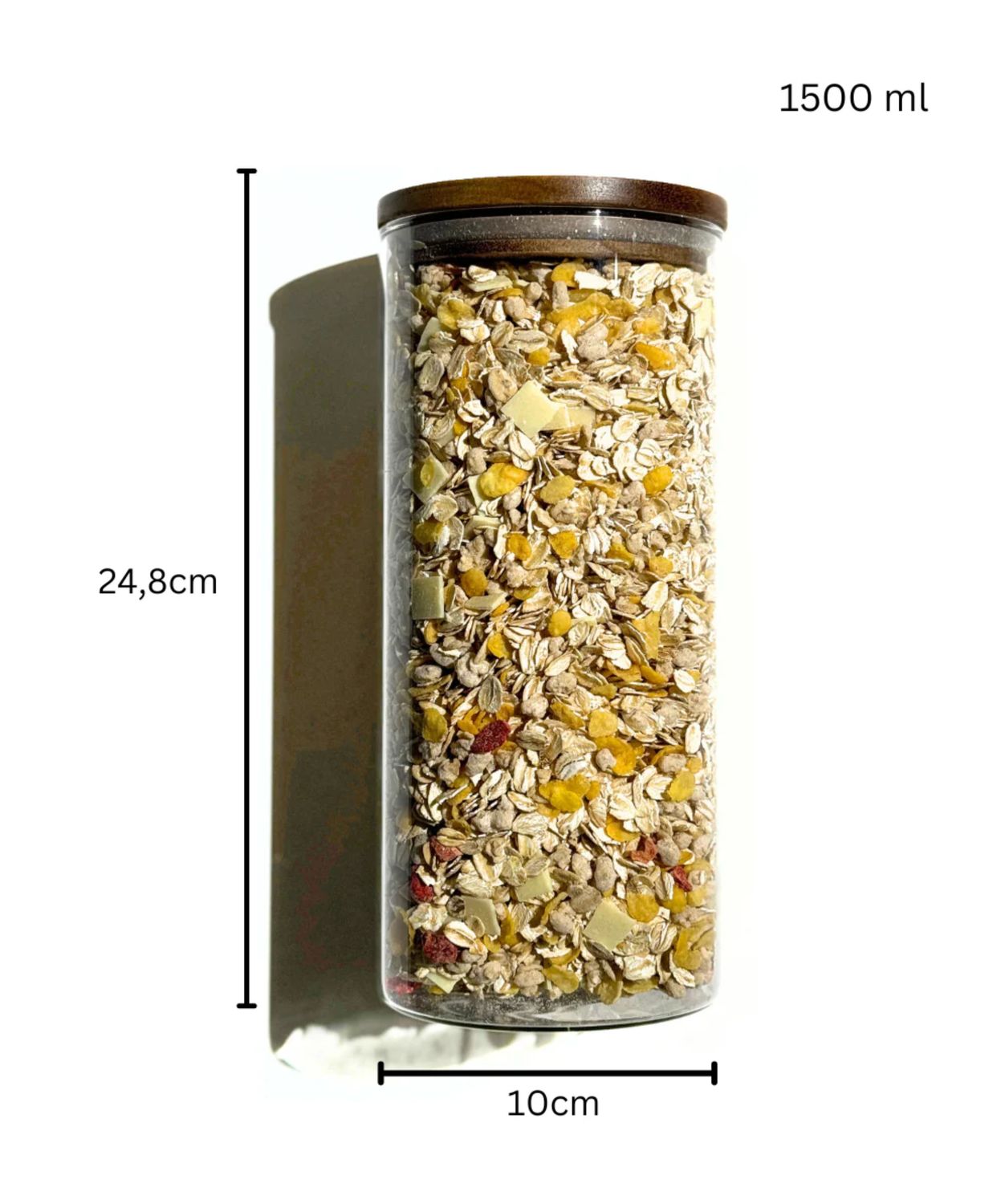 Voorraadpotten Acacia deksel 1500 ml Voorraadpotten Acacia deksel 1500 ml