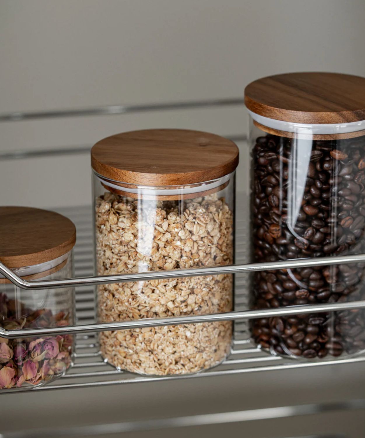 Voorraadpotten Acacia deksel 1500 ml Voorraadpotten Acacia deksel 1500 ml