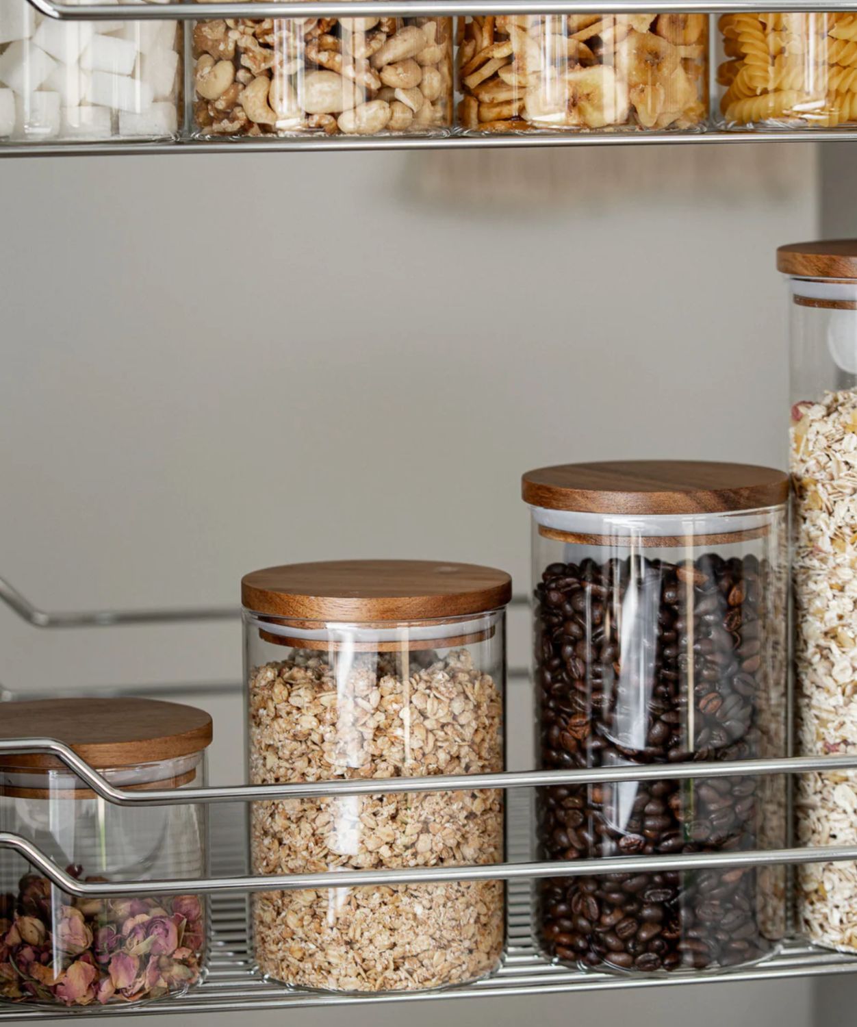 Voorraadpotten Acacia deksel 1500 ml Voorraadpotten Acacia deksel 1500 ml