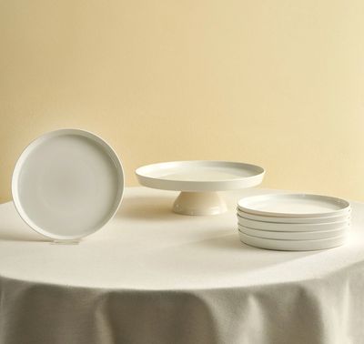 Karaca Salvare 7-Piece Serveware Set for 6 People, White