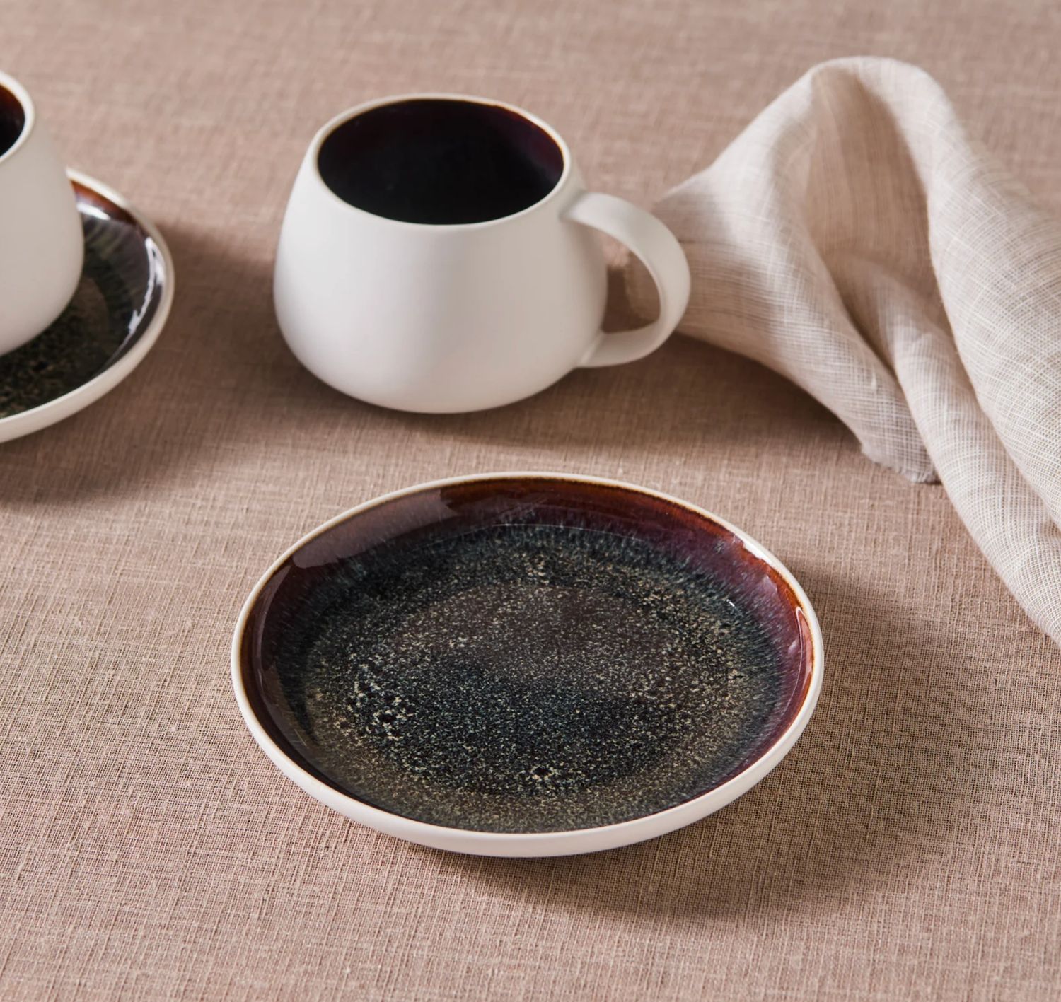 Karaca New White Galactic 300 ml theekopjes set voor 1 Karaca New White Galactic 300 ml theekopjes set voor 1