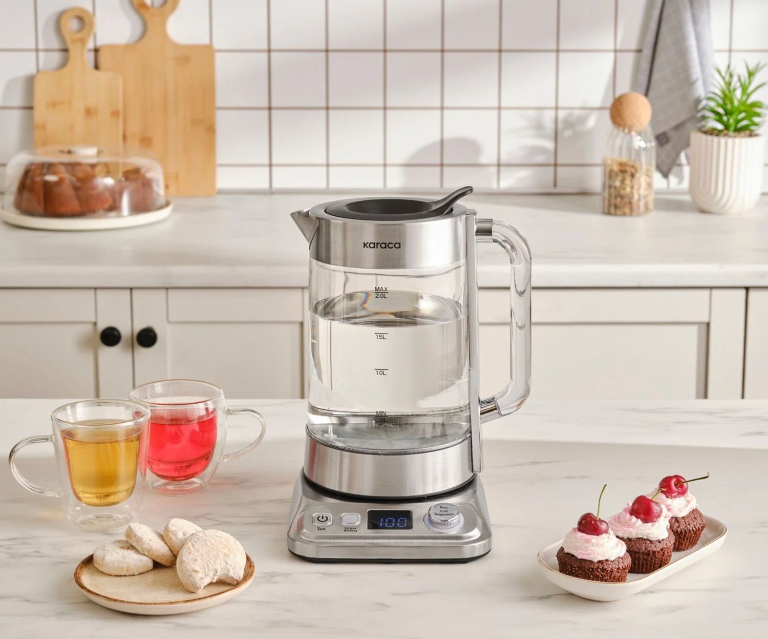 Karaca X Refika Theezetapparaat XL Chroom Karaca X Refika Theezetapparaat XL Chroom