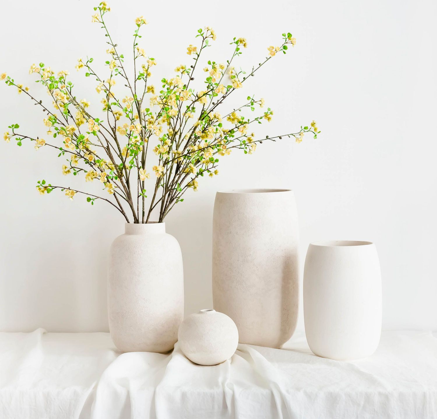 S&P Vase 20xH30cm white Bullet