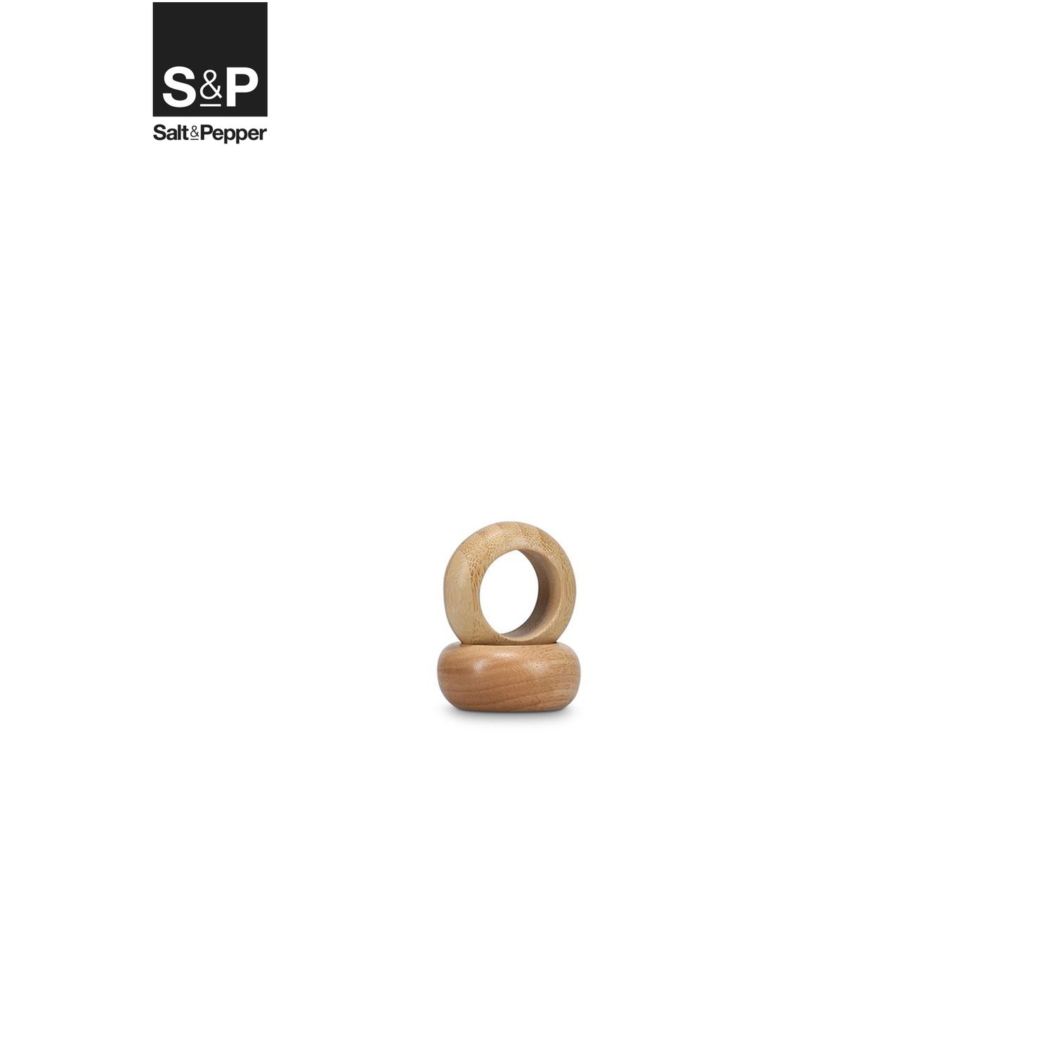 S&P Servetring 6,5cm hout Essenza - set/4 S&P Servetring 6,5cm hout Essenza - set/4