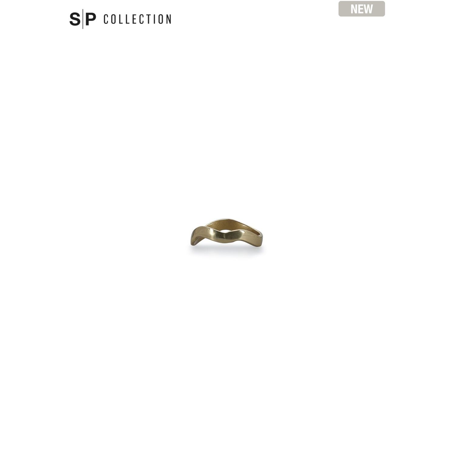 S&P Servetring 4,5cm organisch goud Charm - set/4