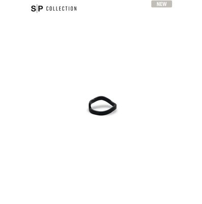 S&P Napkin ring 4,5cm organic black Charm - set/4