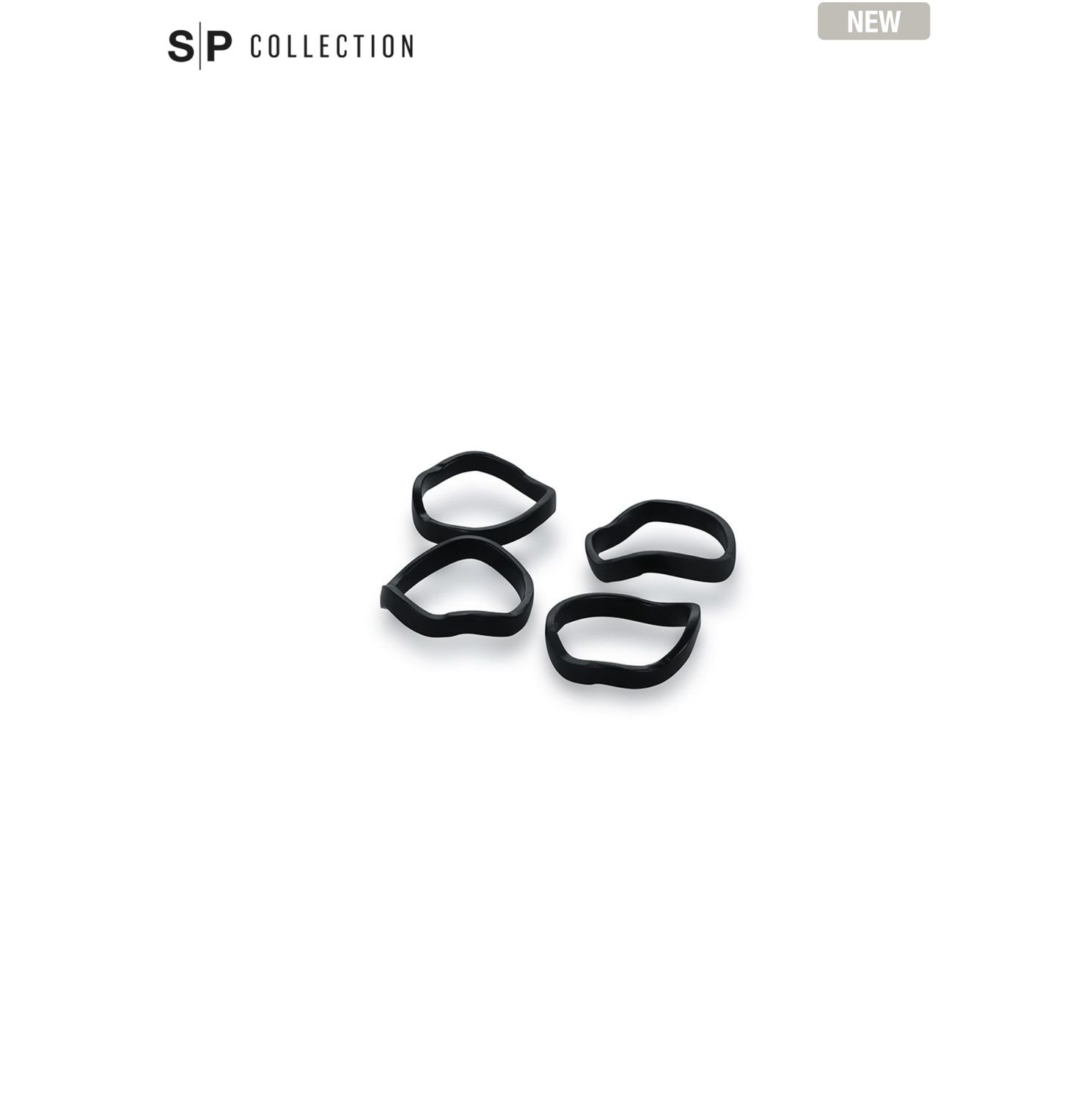 S&P Servetring 4,5cm organisch zwart Charm - set/4 S&P Servetring 4,5cm organisch zwart Charm - set/4