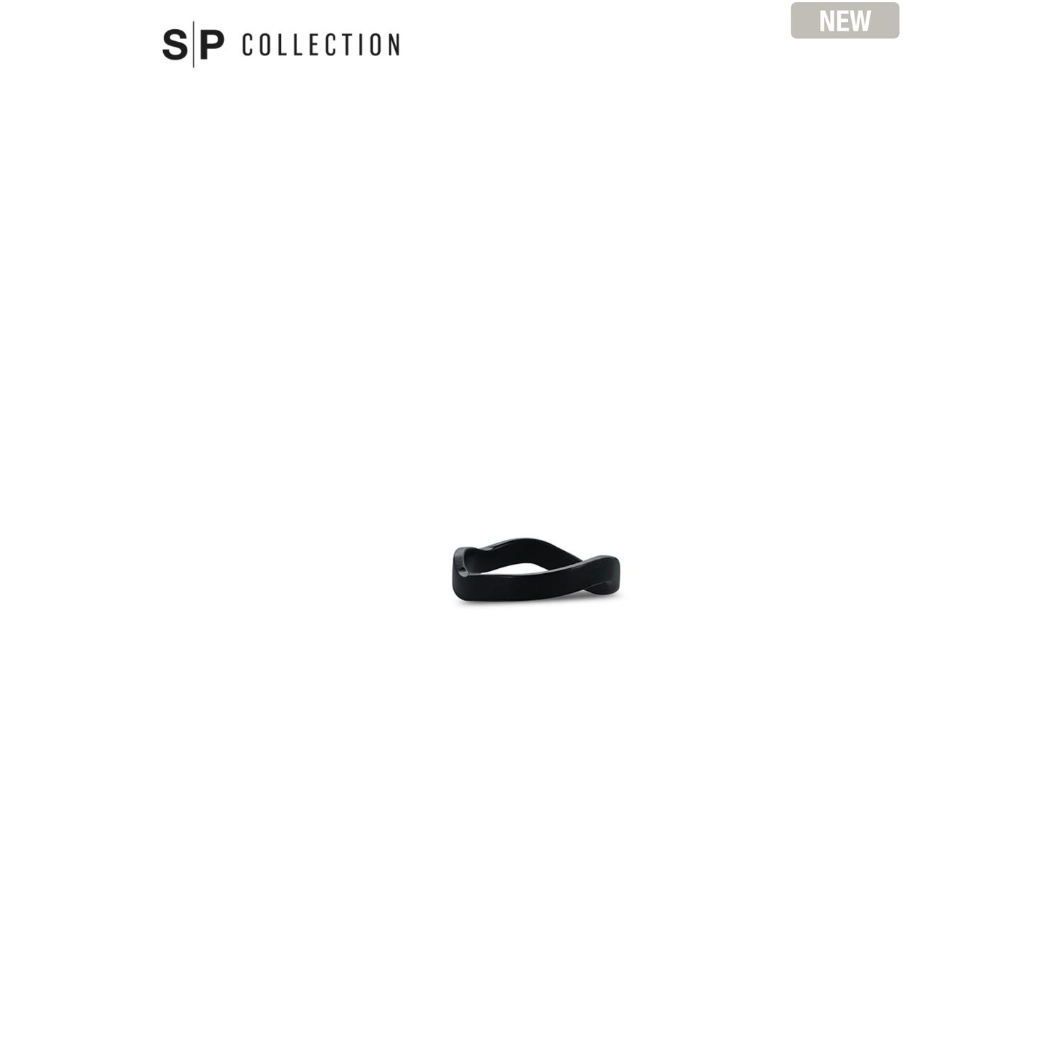 S&P Servetring 4,5cm organisch zwart Charm - set/4 S&P Servetring 4,5cm organisch zwart Charm - set/4