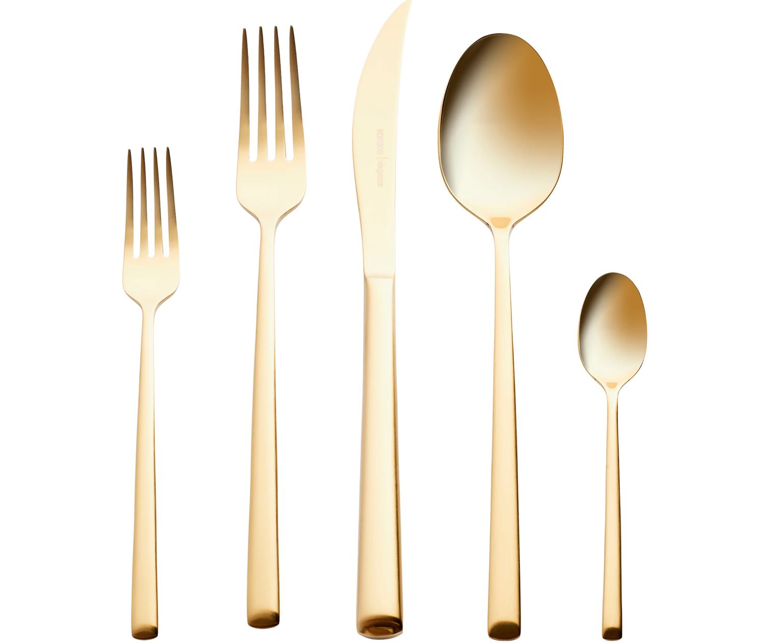 Karaca Tivoli Matte Gold 30-Piece Cutlery Set for 6 People