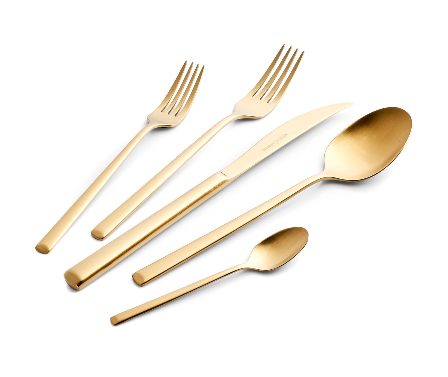 Karaca Tivoli Matte Gold 30-Piece Cutlery Set for 6 People