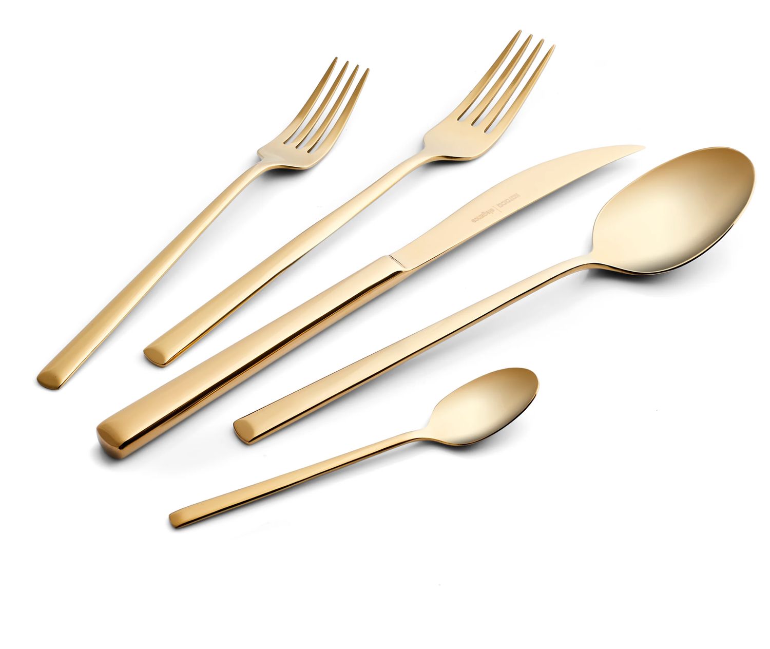 Karaca Tivoli glanzend gouden 30-delige bestekset voor 6 personen Karaca Tivoli glanzend gouden 30-delige bestekset voor 6 personen