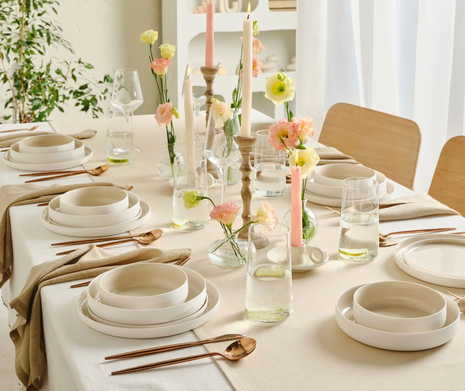 Karaca Earth Collection Finesse 24-delige servies voor 6 personen, beige