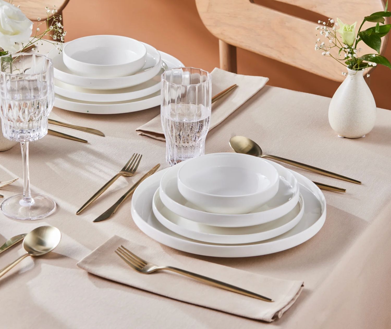 Karaca Streamline New Saturn White 24-delige servies set, 6 personen