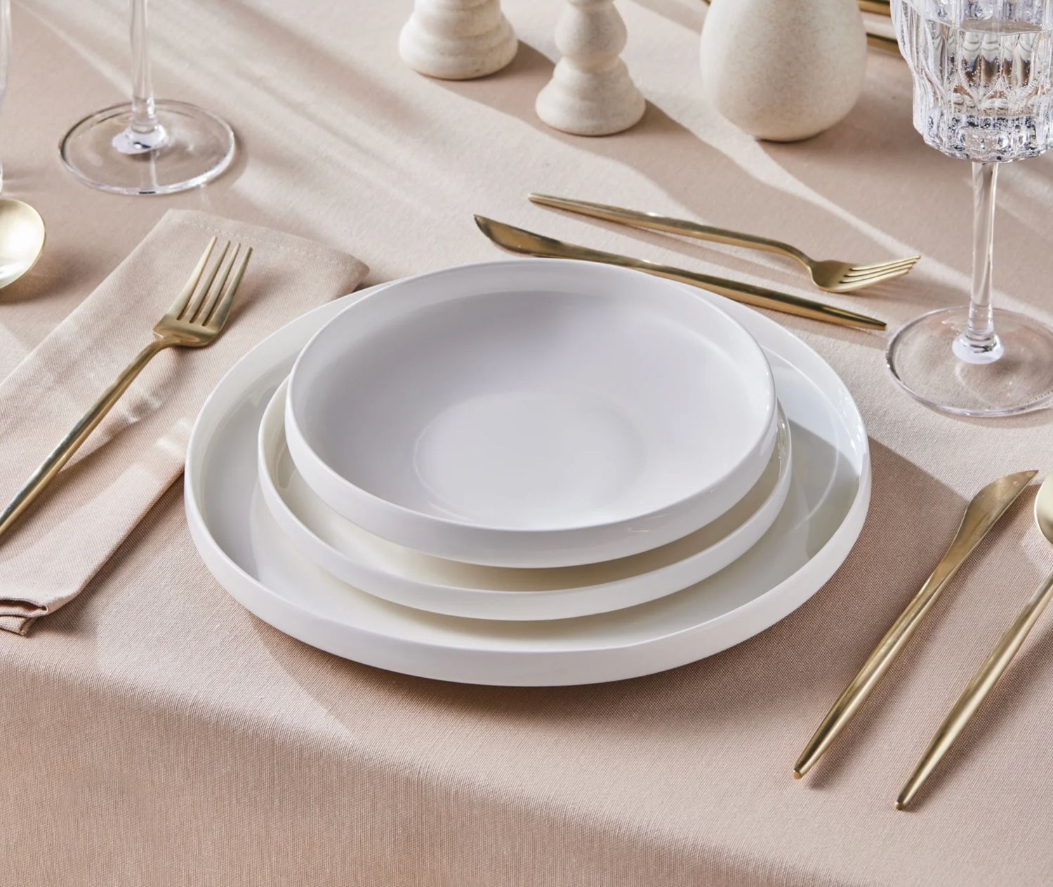 Karaca Streamline New Saturn White 24-delige servies set, 6 personen